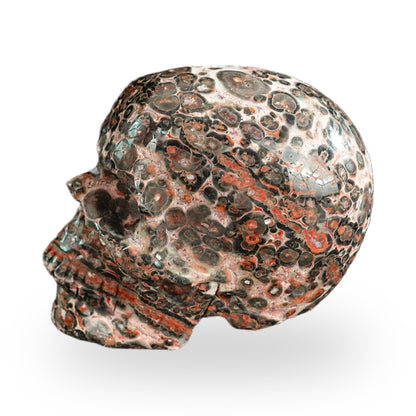 Red Leopard Skin Jasper crystal skull 2.2" SKH20LS08 photo 5