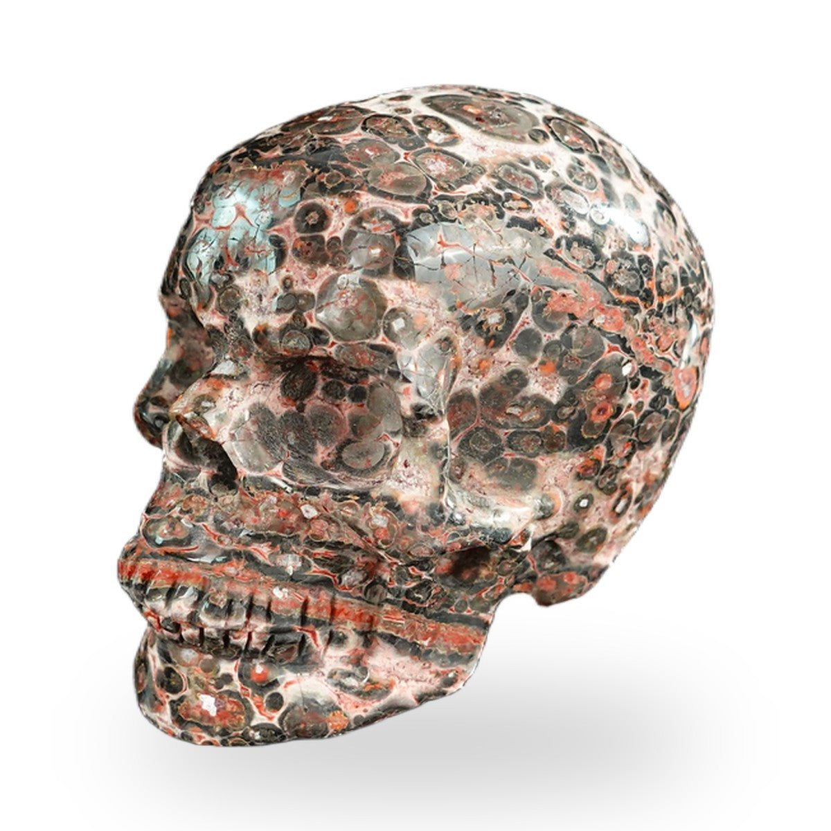 Red Leopard Skin Jasper crystal skull 2.2" SKH20LS08 photo 6
