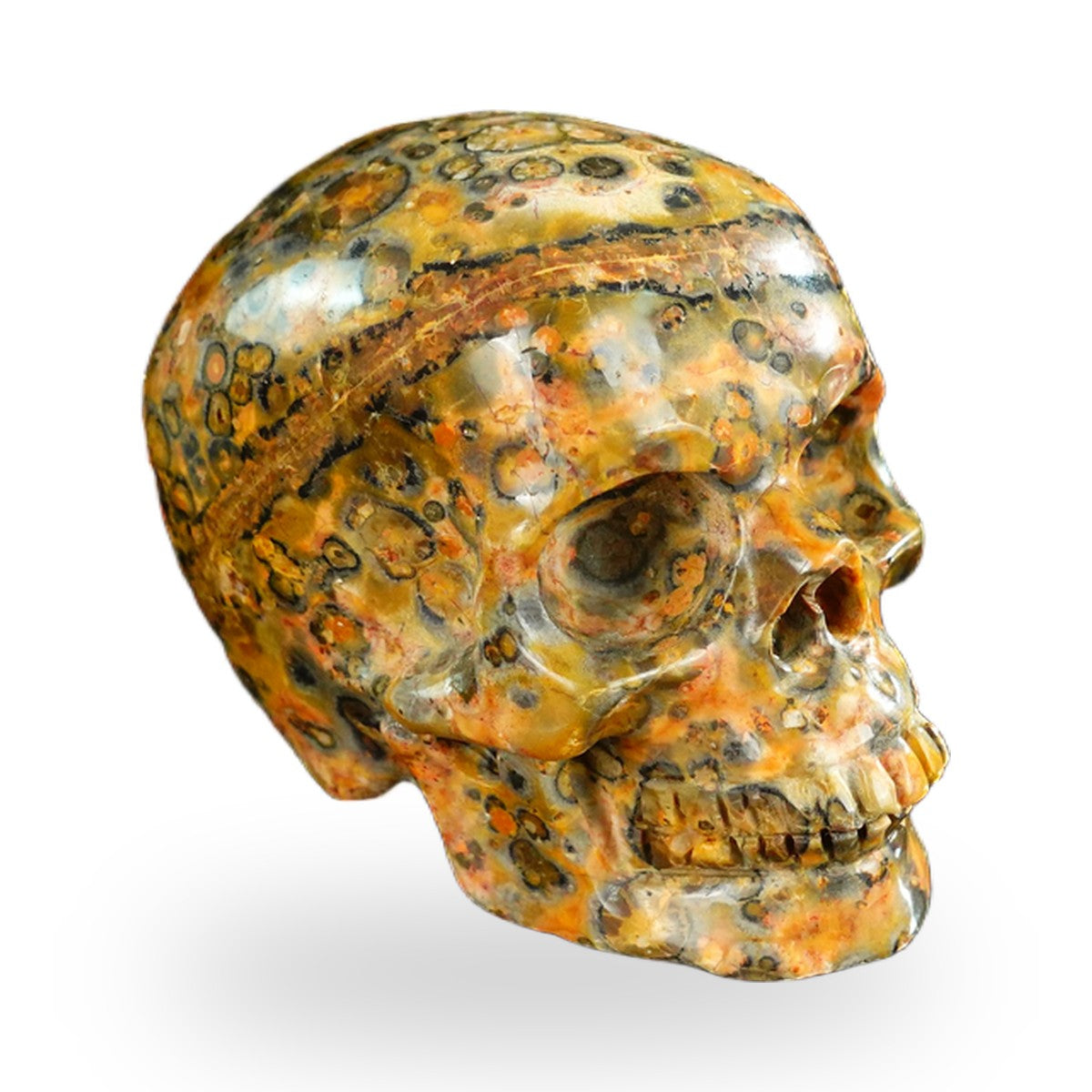 Red Leopard Skin Jasper crystal skull 2.2" SKH20LS09 photo 2