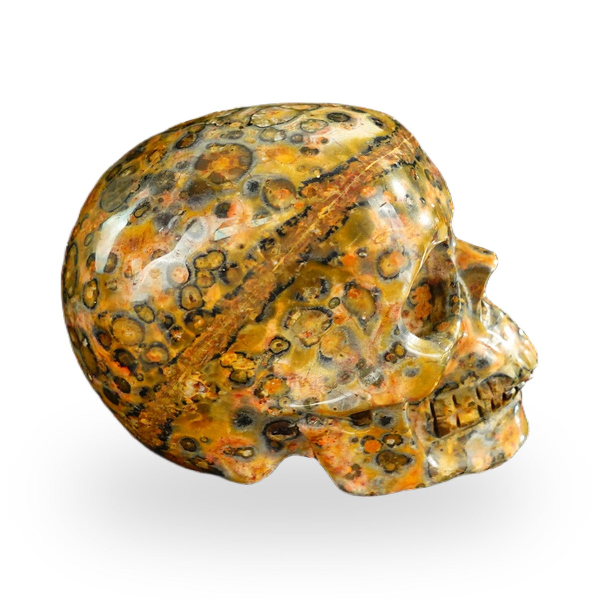 Red Leopard Skin Jasper crystal skull 2.2" SKH20LS09 photo 3