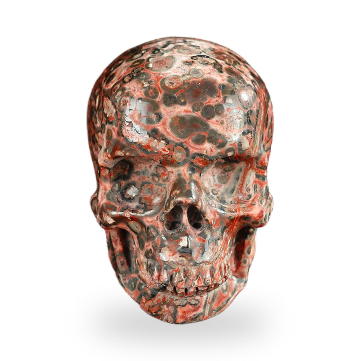 Red Leopard Skin Jasper crystal skull 2.2" SKH20LS10 photo 1