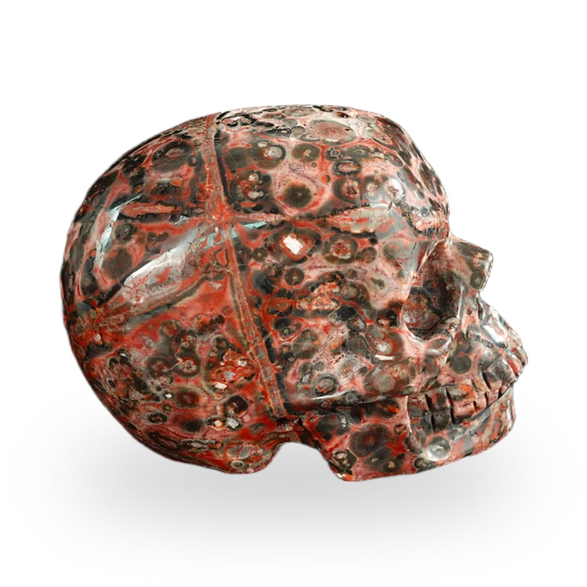 Red Leopard Skin Jasper crystal skull 2.2" SKH20LS10 photo 4