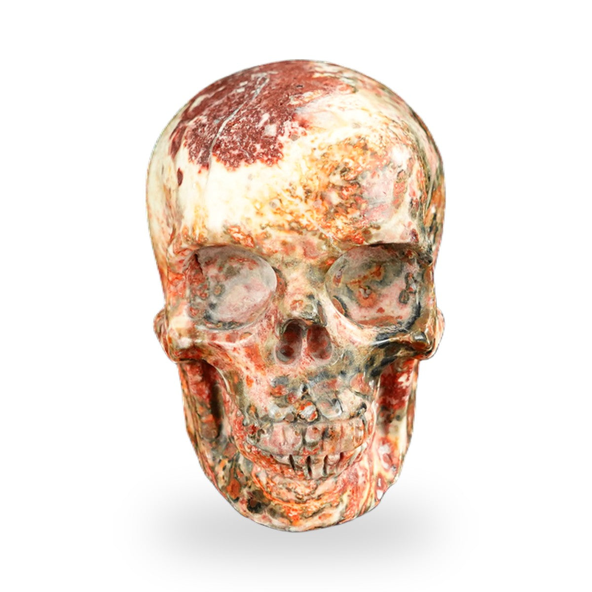 Red Leopard Skin Jasper crystal skull 2.2" SKH20LS11 photo 1