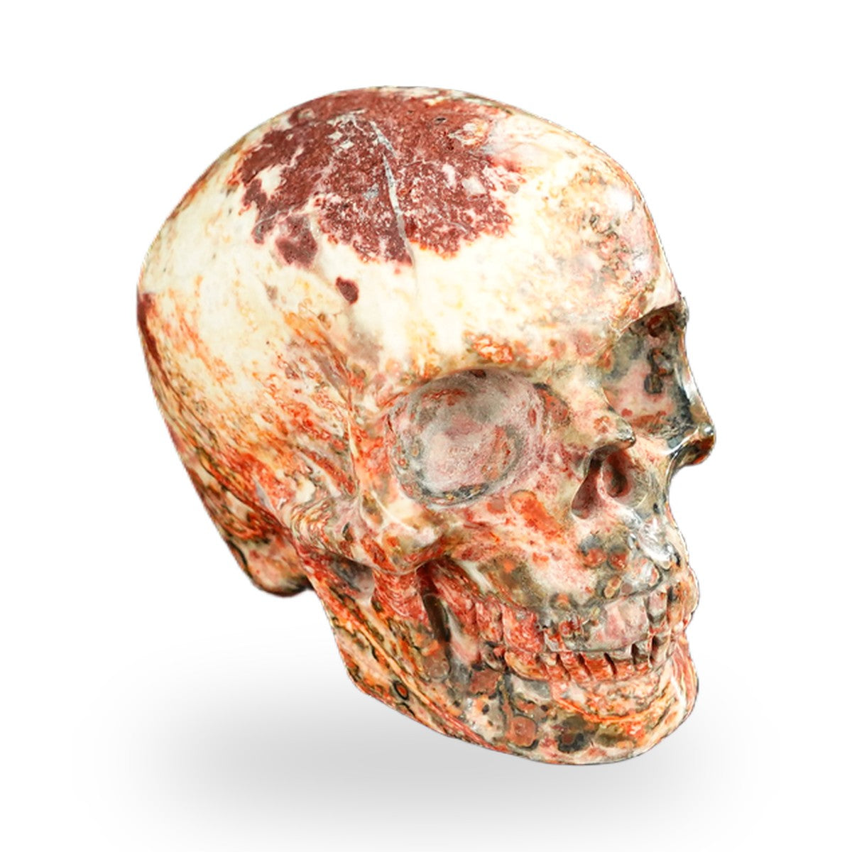 Red Leopard Skin Jasper crystal skull 2.2" SKH20LS11 photo 2