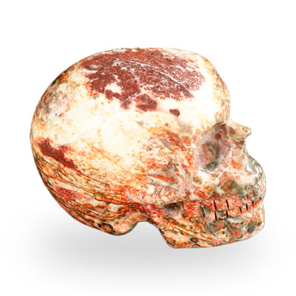 Red Leopard Skin Jasper crystal skull 2.2" SKH20LS11 photo 3