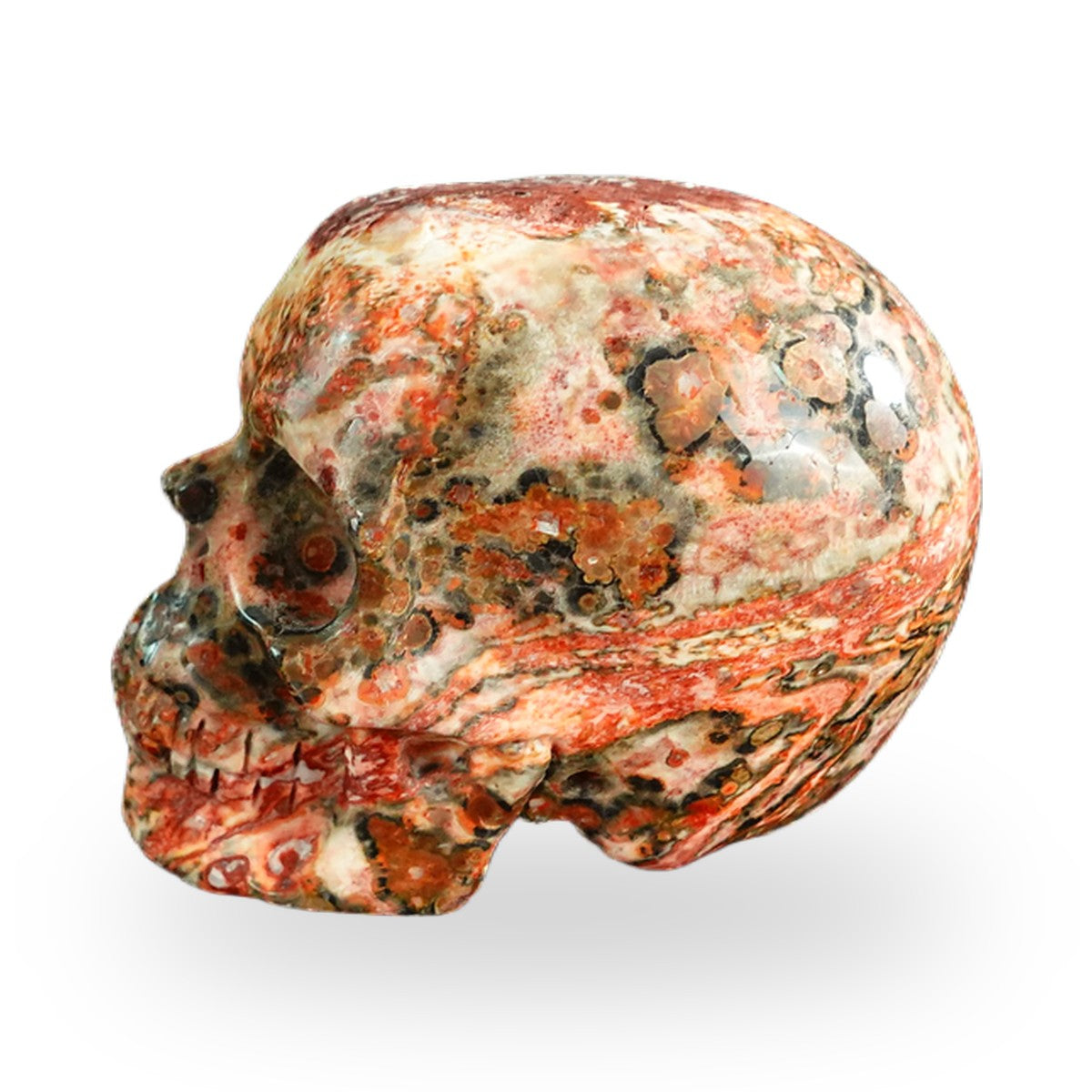 Red Leopard Skin Jasper crystal skull 2.2" SKH20LS11 photo 5