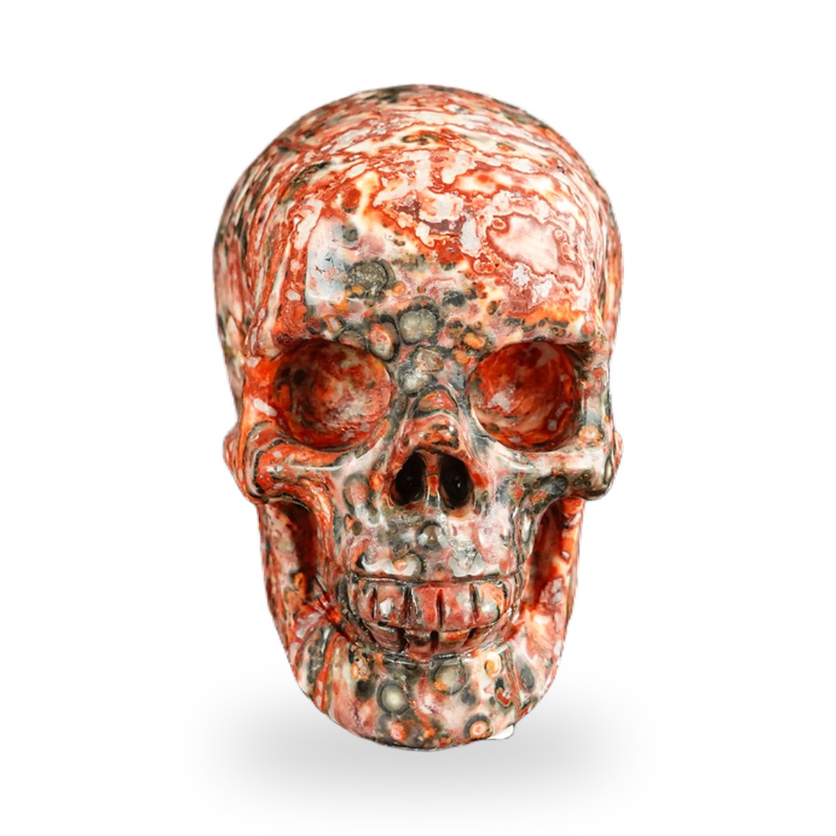Red Leopard Skin Jasper crystal skull 2.2" SKH20LS12 photo 1