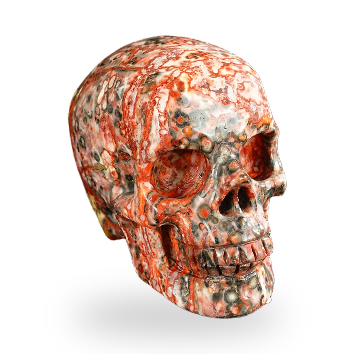 Red Leopard Skin Jasper crystal skull 2.2" SKH20LS12 photo 2