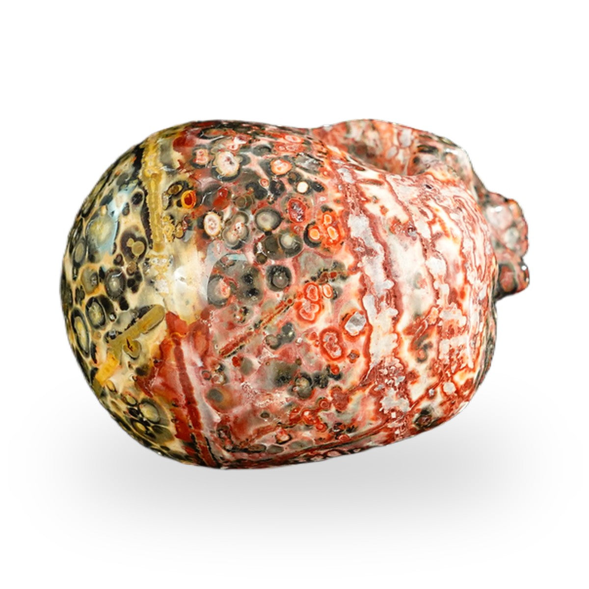 Red Leopard Skin Jasper crystal skull 2.2" SKH20LS12 photo 8