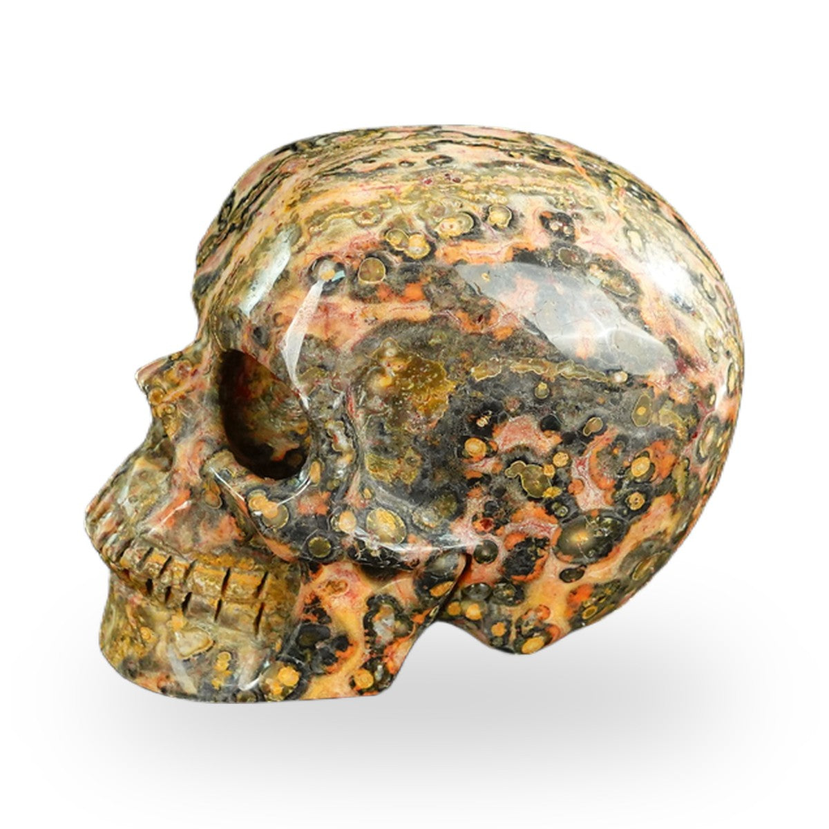 Red Leopard Skin Jasper crystal skull 2.2" SKH20LS13 photo 7