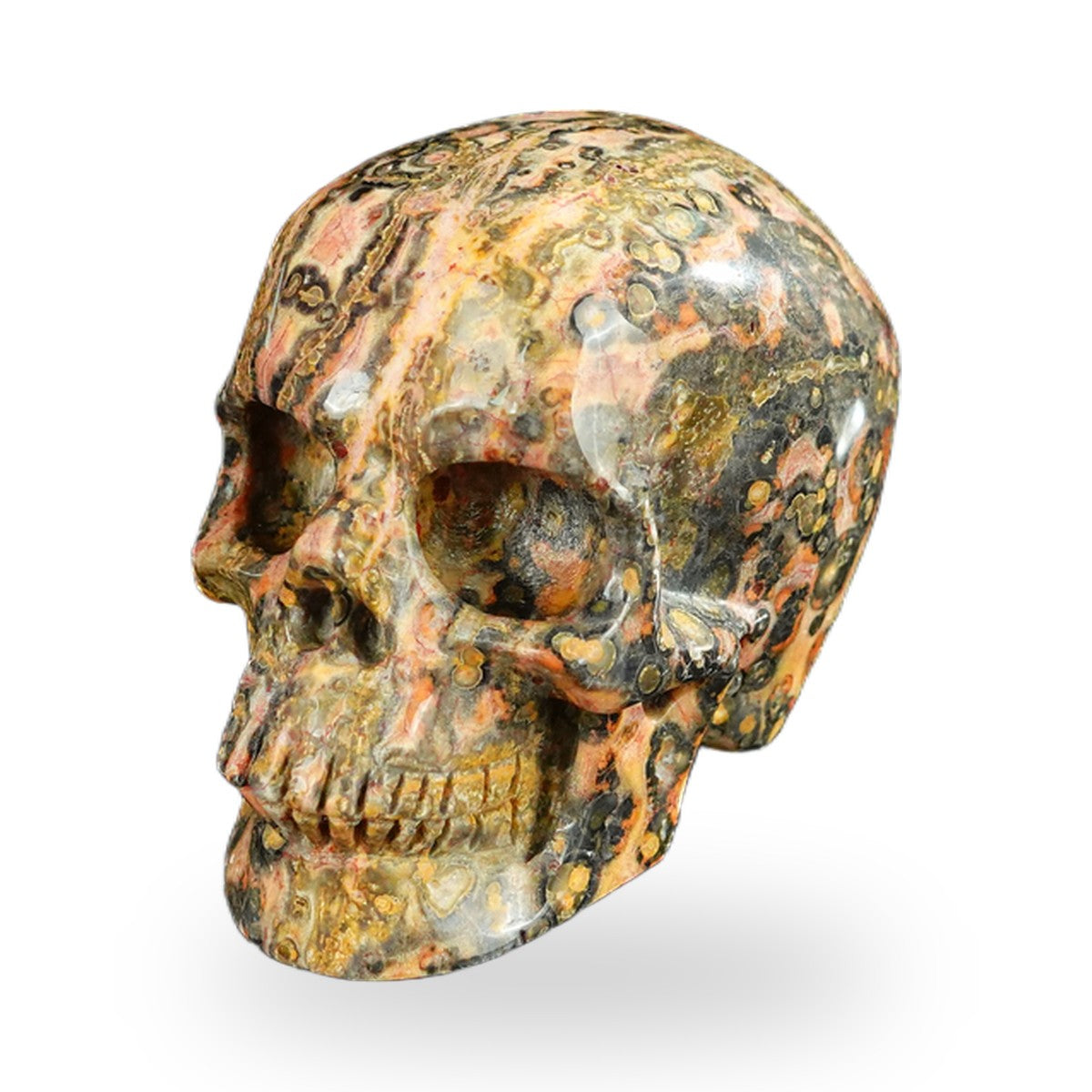 Red Leopard Skin Jasper crystal skull 2.2" SKH20LS13 photo 8