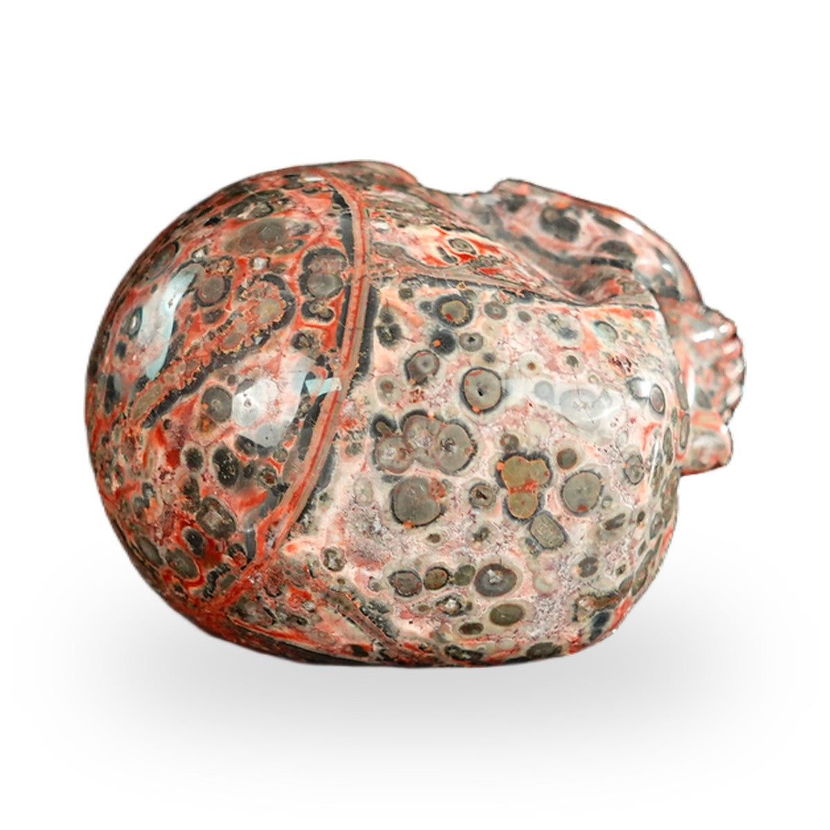 Red Leopard Skin Jasper crystal skull 2.2" SKH20LS14 photo 8