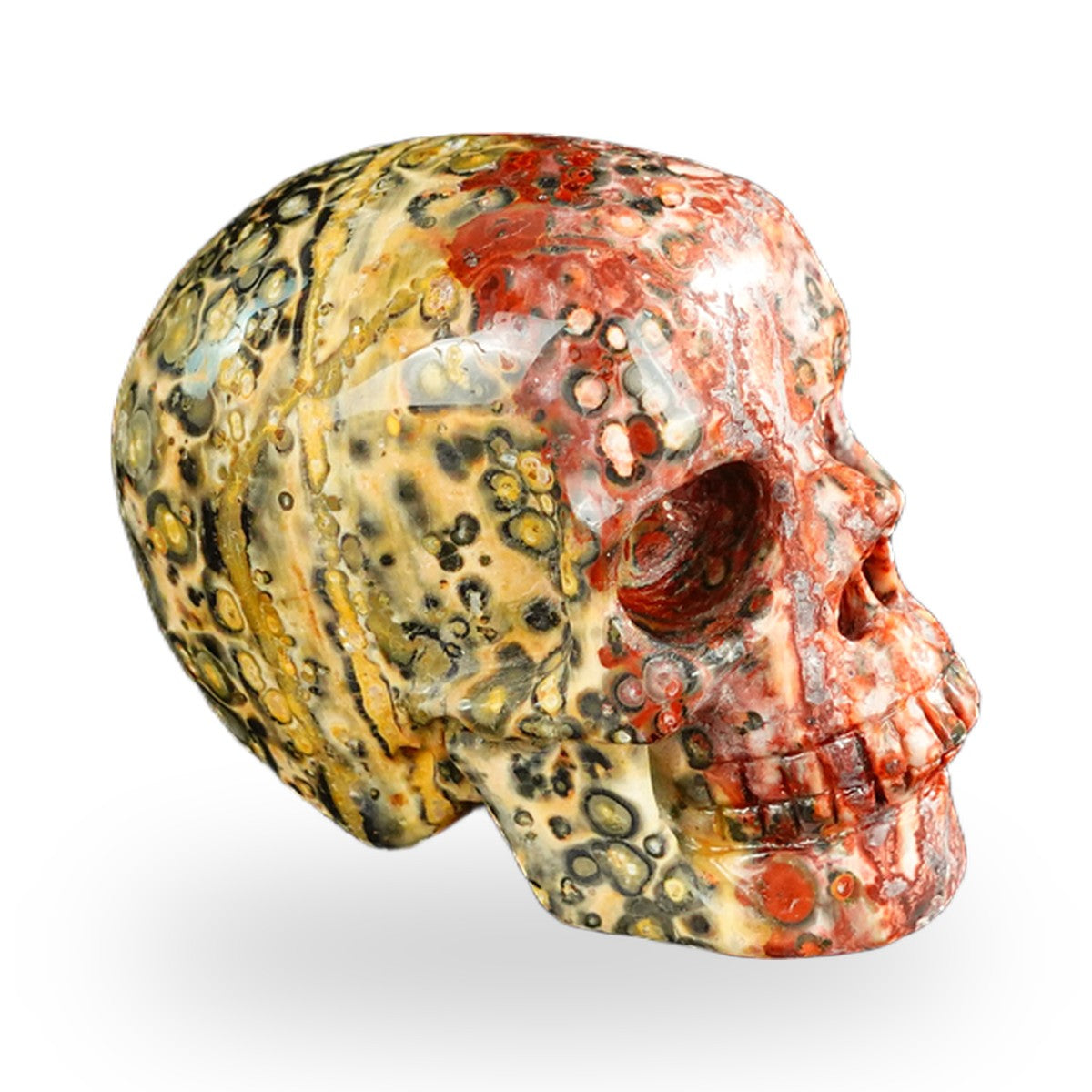 Red Leopard Skin Jasper crystal skull 2.2" SKH20LS15 photo 3
