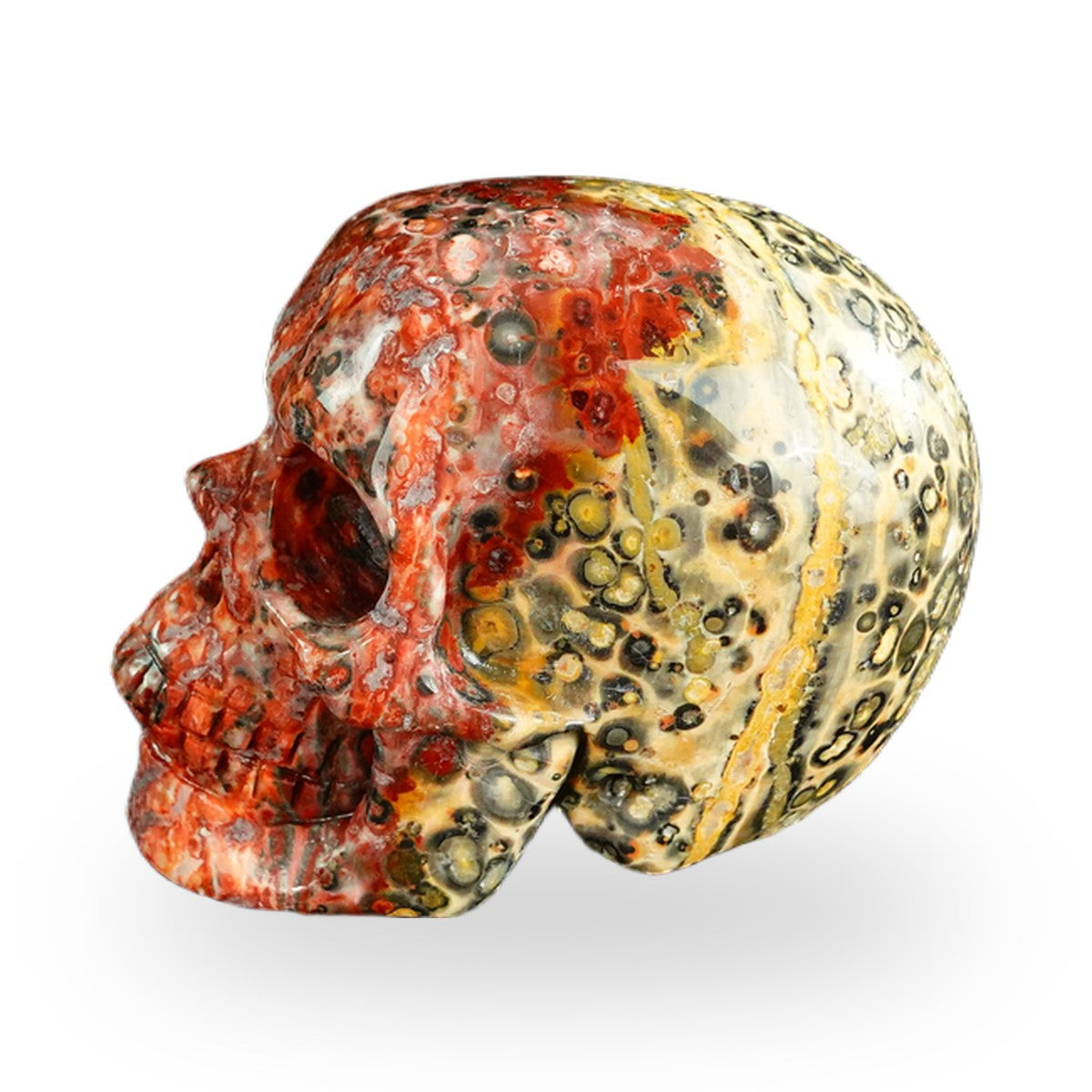 Red Leopard Skin Jasper crystal skull 2.2" SKH20LS15 photo 6
