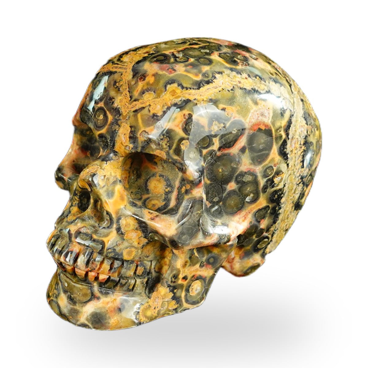 Red Leopard Skin Jasper crystal skull 2.2" SKH20LS16 photo 7