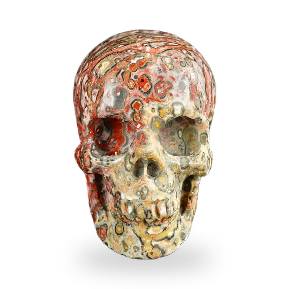 Red Leopard Skin Jasper crystal skull 2.2" SKH20LS17 photo 1