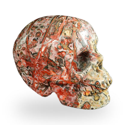 Red Leopard Skin Jasper crystal skull 2.2" SKH20LS17 photo 3