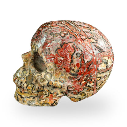 Red Leopard Skin Jasper crystal skull 2.2" SKH20LS17 photo 6