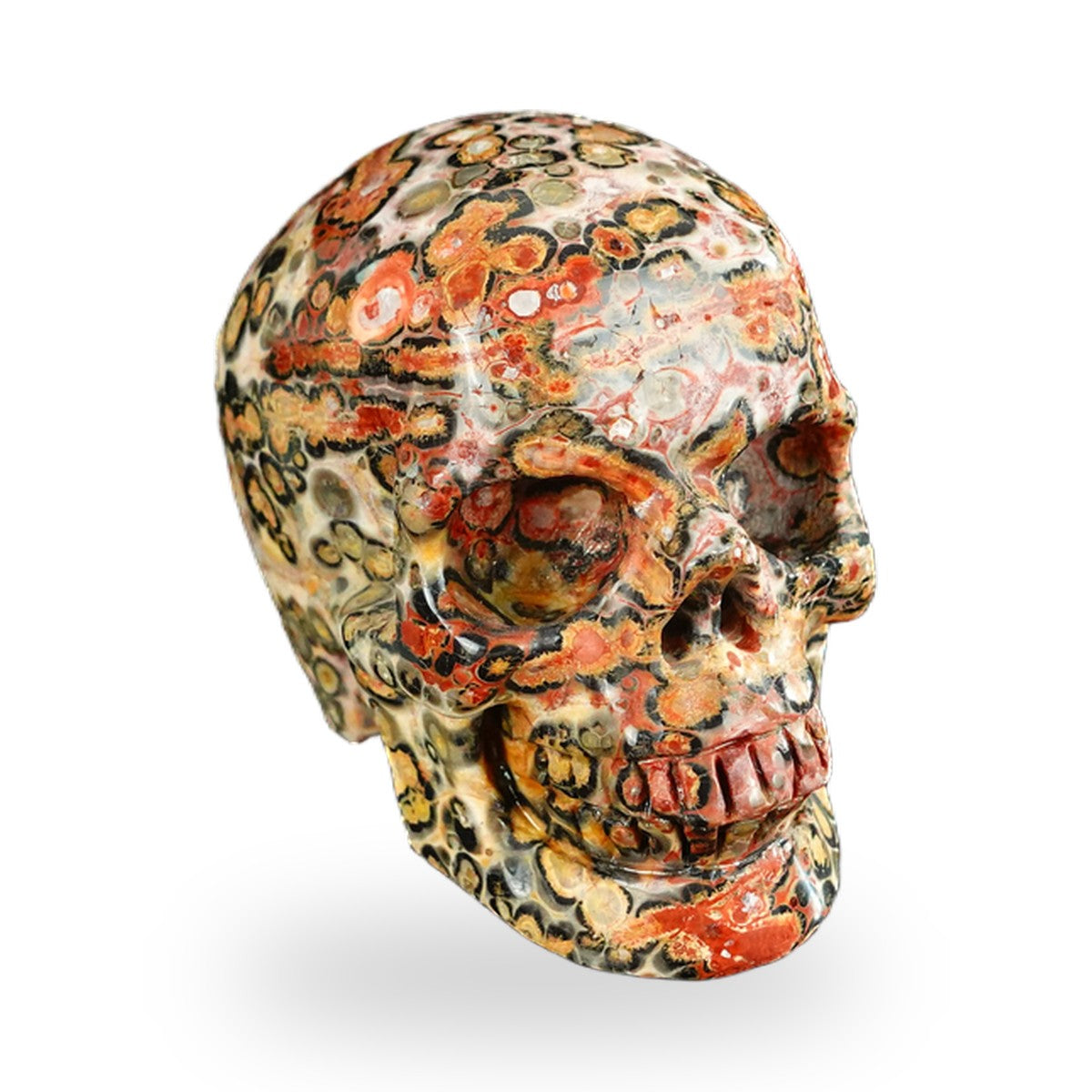 Red Leopard Skin Jasper crystal skull 2.2" SKH20LS18 photo 2
