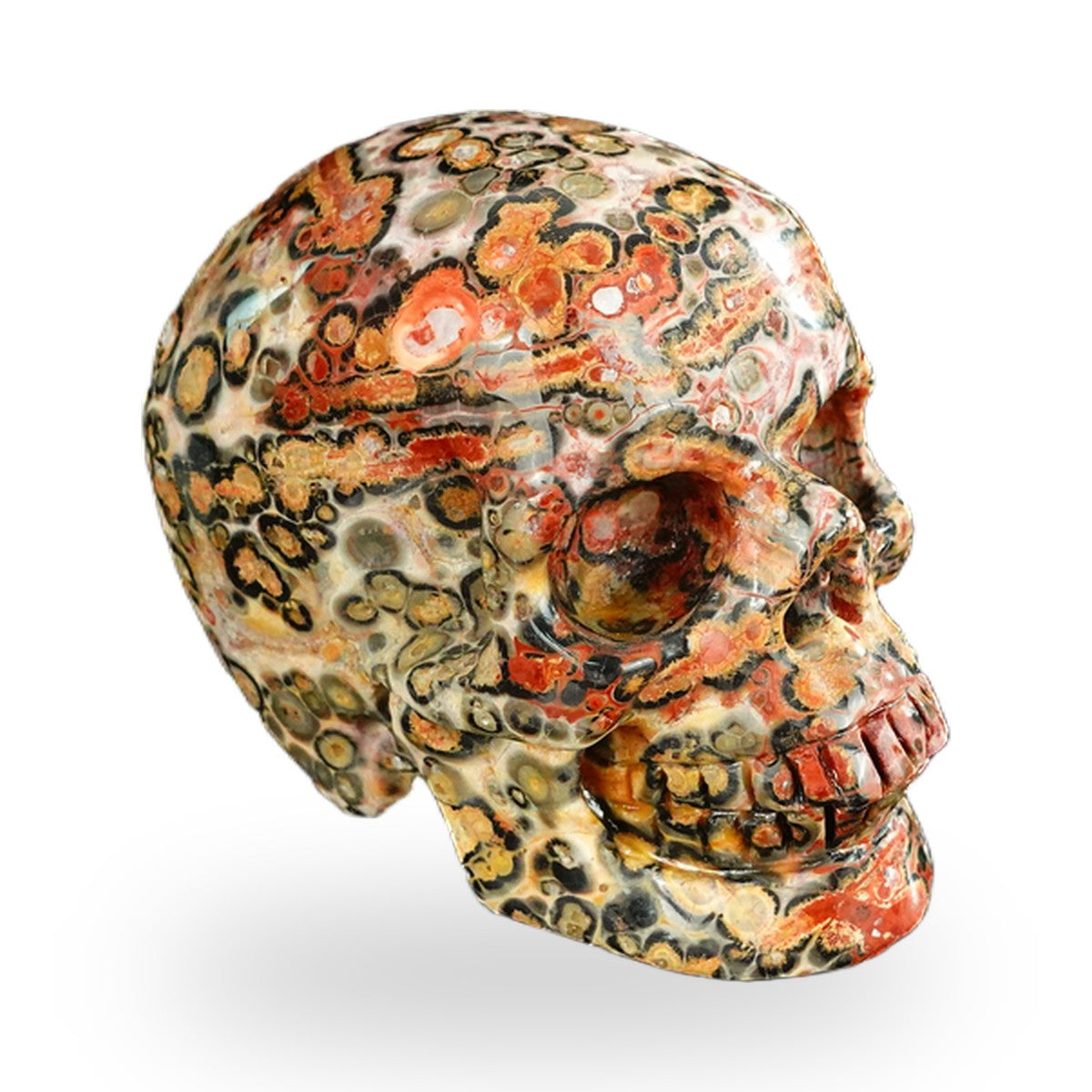 Red Leopard Skin Jasper crystal skull 2.2" SKH20LS18 photo 3