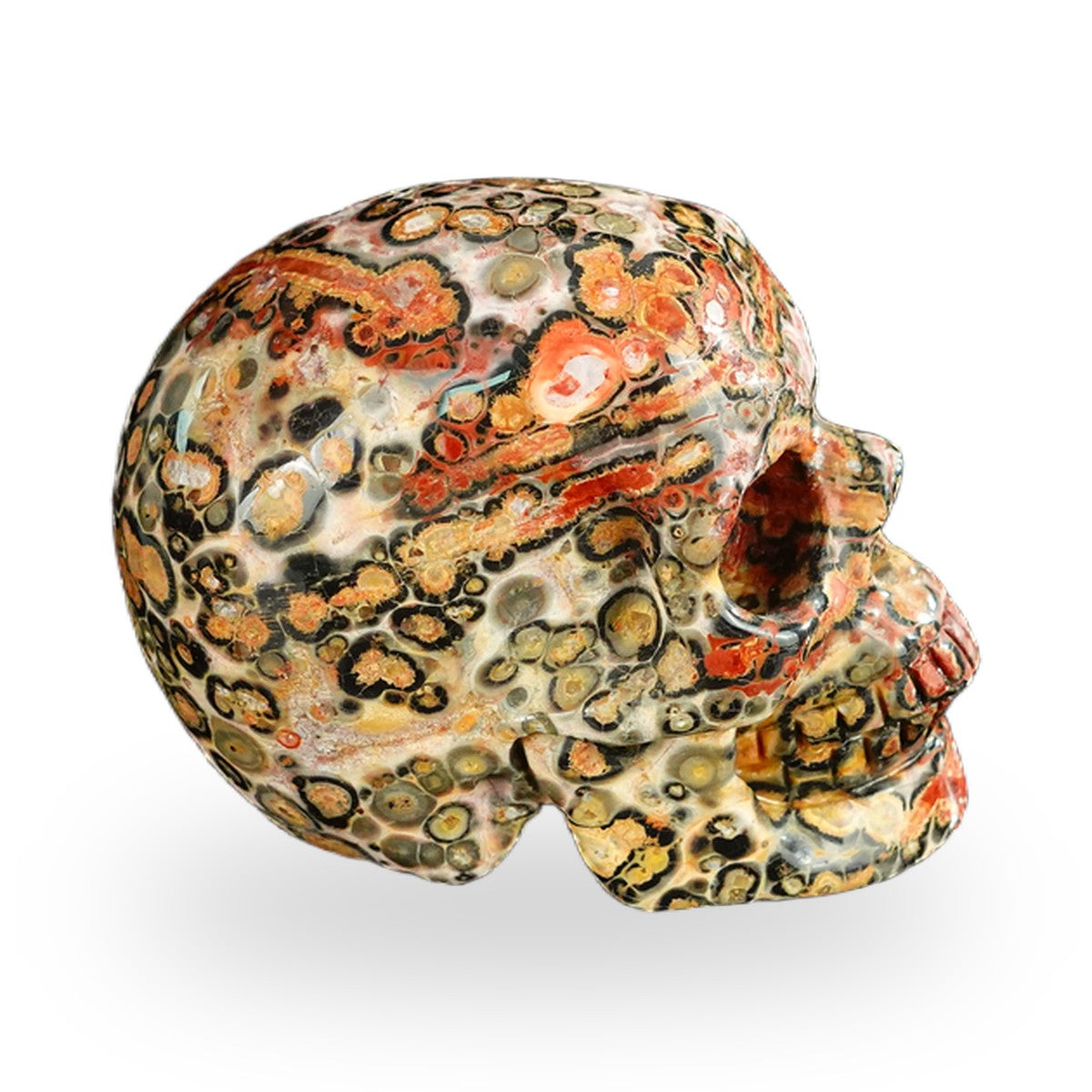 Red Leopard Skin Jasper crystal skull 2.2" SKH20LS18 photo 4