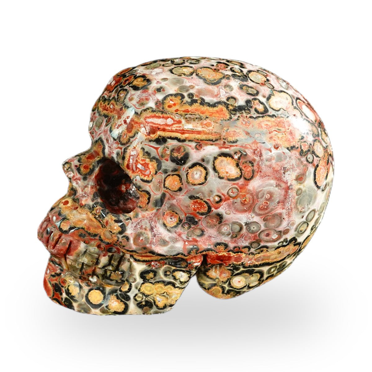 Red Leopard Skin Jasper crystal skull 2.2" SKH20LS18 photo 6