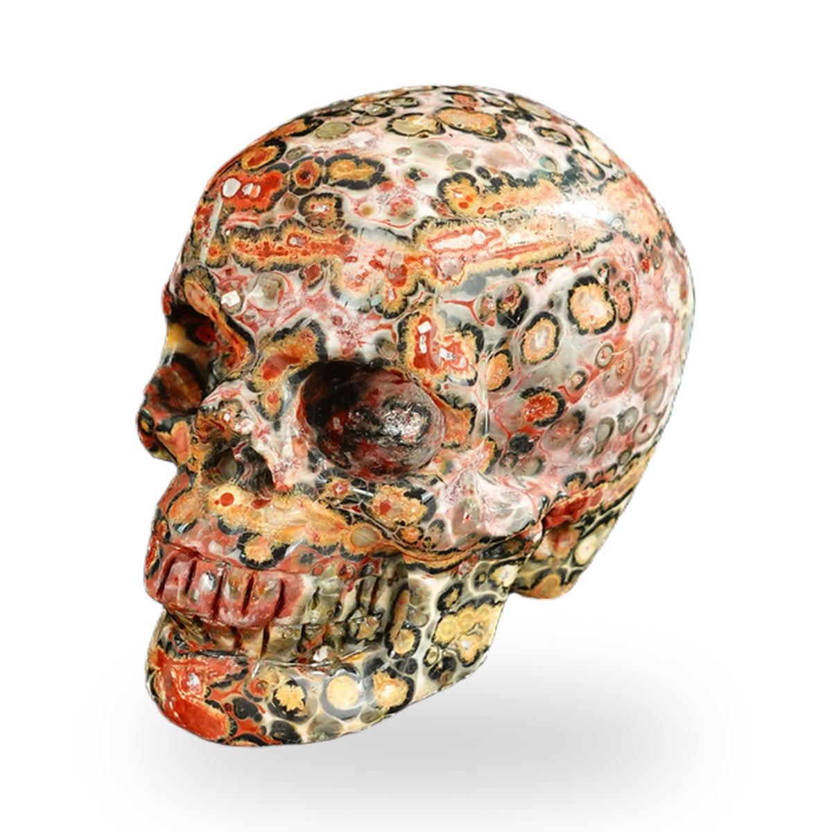 Red Leopard Skin Jasper crystal skull 2.2" SKH20LS18 photo 7