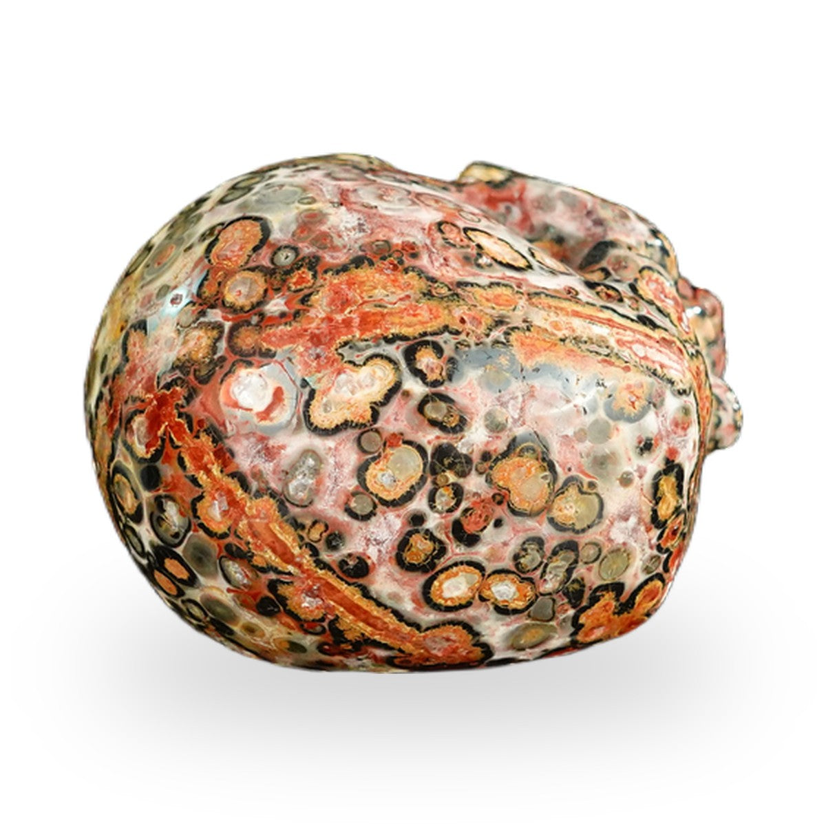 Red Leopard Skin Jasper crystal skull 2.2" SKH20LS18 photo 8