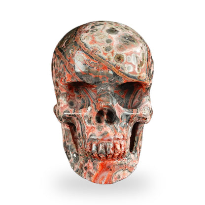 Red Leopard Skin Jasper crystal skull 2.2" SKH20LS19 photo 1
