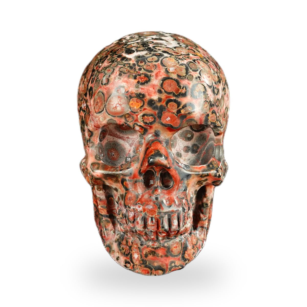 Red Leopard Skin Jasper crystal skull 2.2" SKH20LS20 photo 1