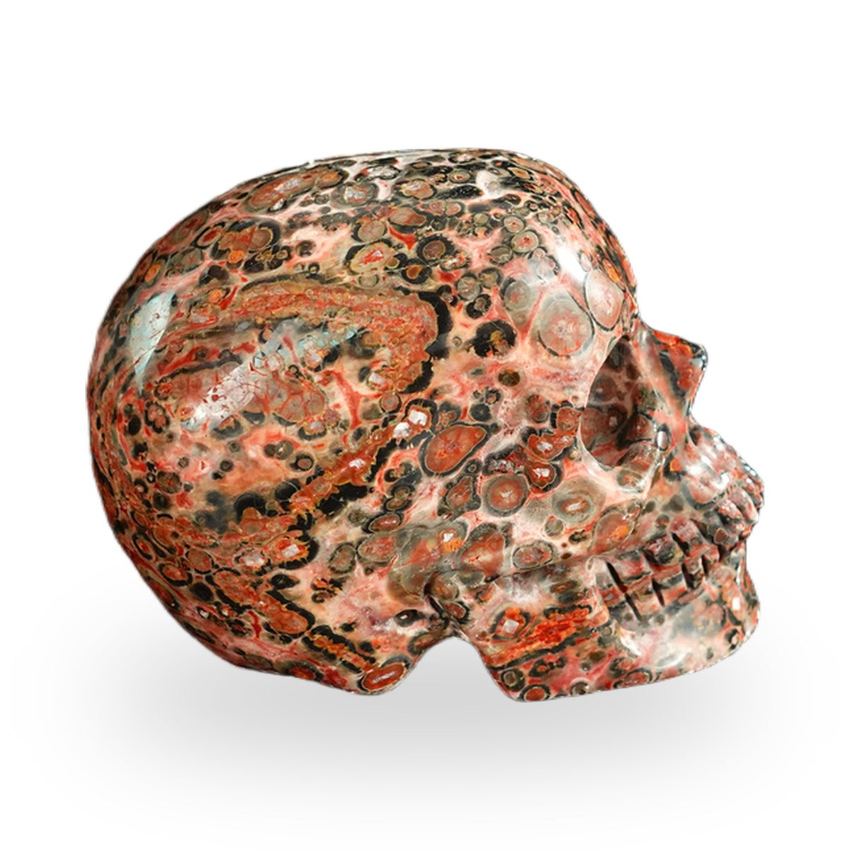 Red Leopard Skin Jasper crystal skull 2.2" SKH20LS20 photo 3