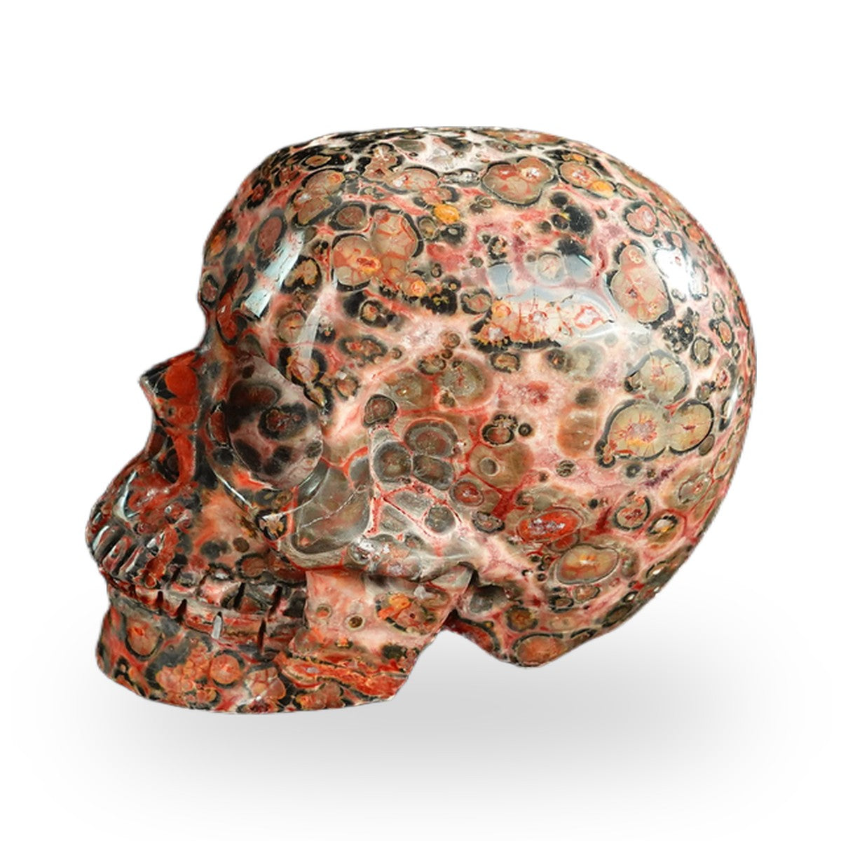 Red Leopard Skin Jasper crystal skull 2.2" SKH20LS20 photo 5