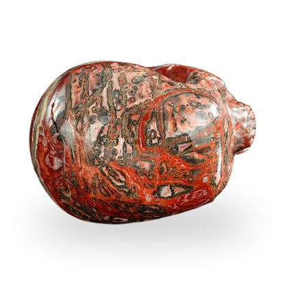 Red Leopard Skin Jasper crystal skull 3" SKH30LS02 photo 2