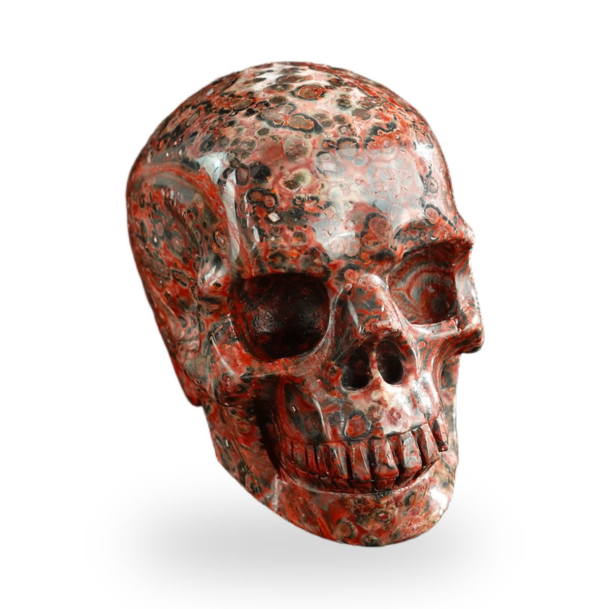 Red Leopard Skin Jasper crystal skull 3" SKH30LS06 photo 2