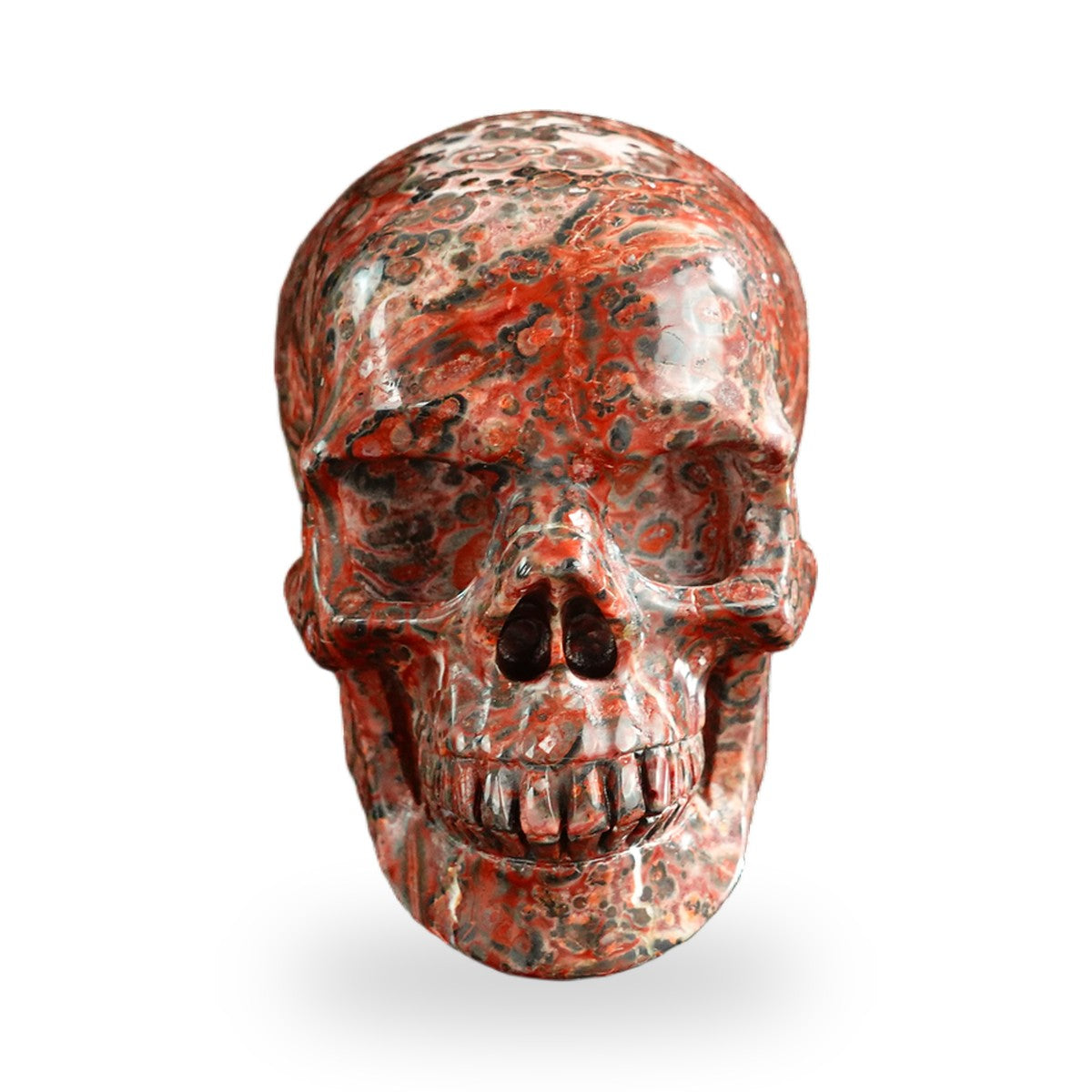 Red Leopard Skin Jasper crystal skull 3" SKH30LS07 photo 1