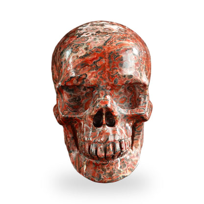 Red Leopard Skin Jasper crystal skull 3" SKH30LS07 photo 1