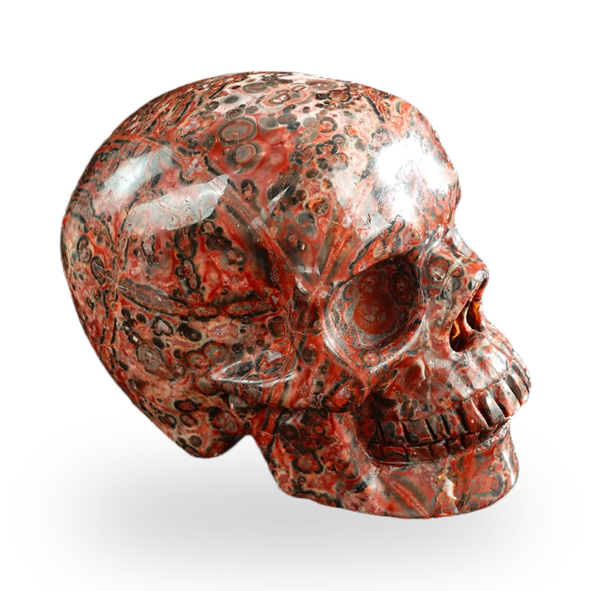 Red Leopard Skin Jasper crystal skull 3" SKH30LS07 photo 4