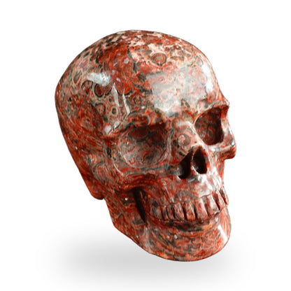 Red Leopard Skin Jasper crystal skull 3" SKH30LS09 photo 2