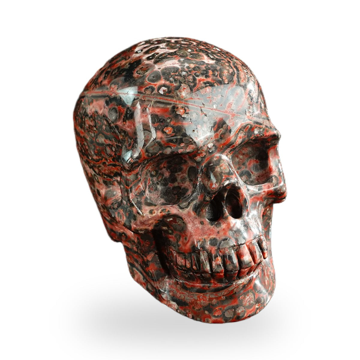 Red Leopard Skin Jasper crystal skull 3" SKH30LS10 photo 2
