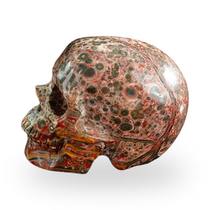 Red Leopard Skin Jasper crystal skull 3" SKH30LS11 photo 6