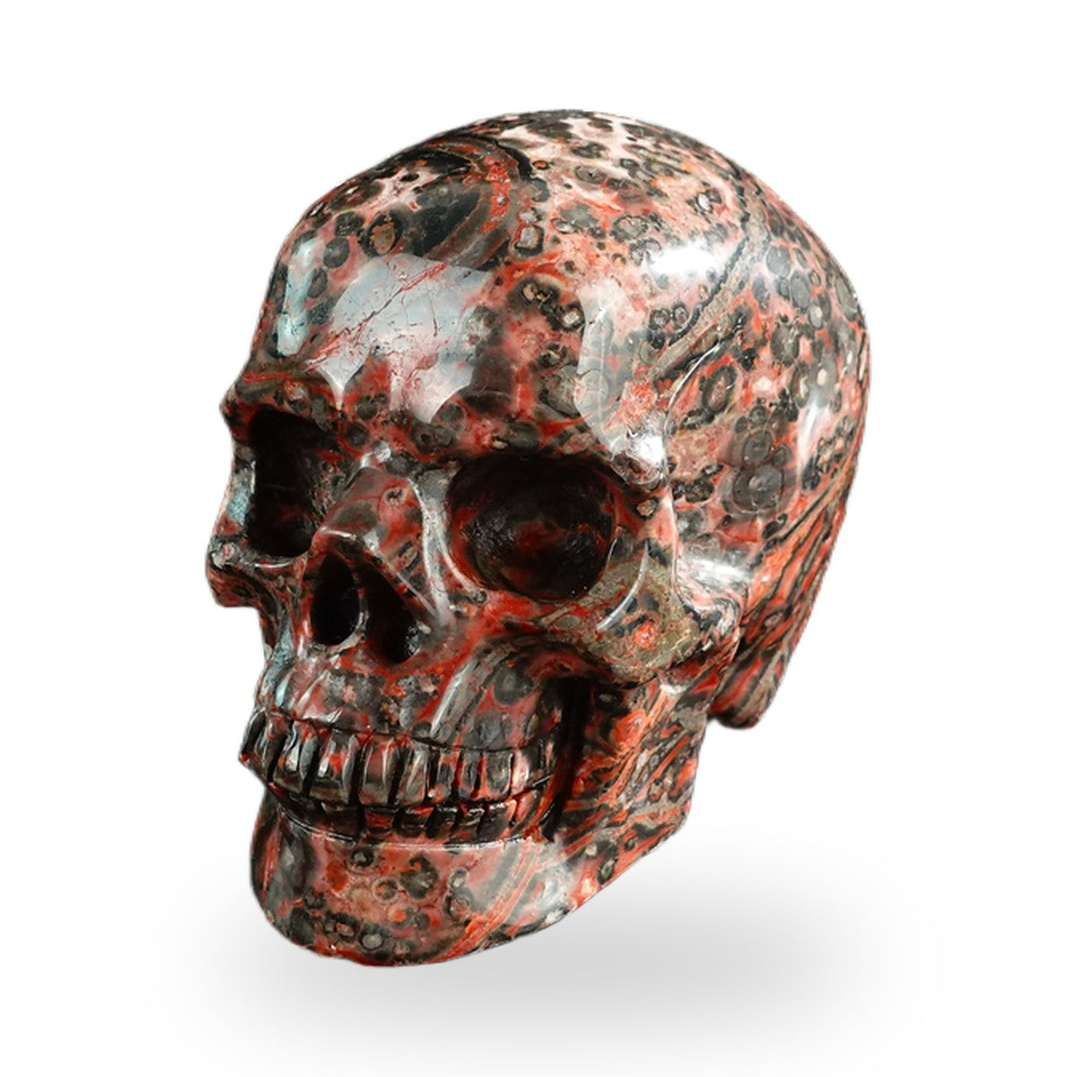 Red Leopard Skin Jasper crystal skull 3" SKH30LS12 photo 2