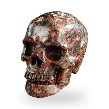 Red Leopard Skin Jasper crystal skull 3" SKH30LS12 photo 2
