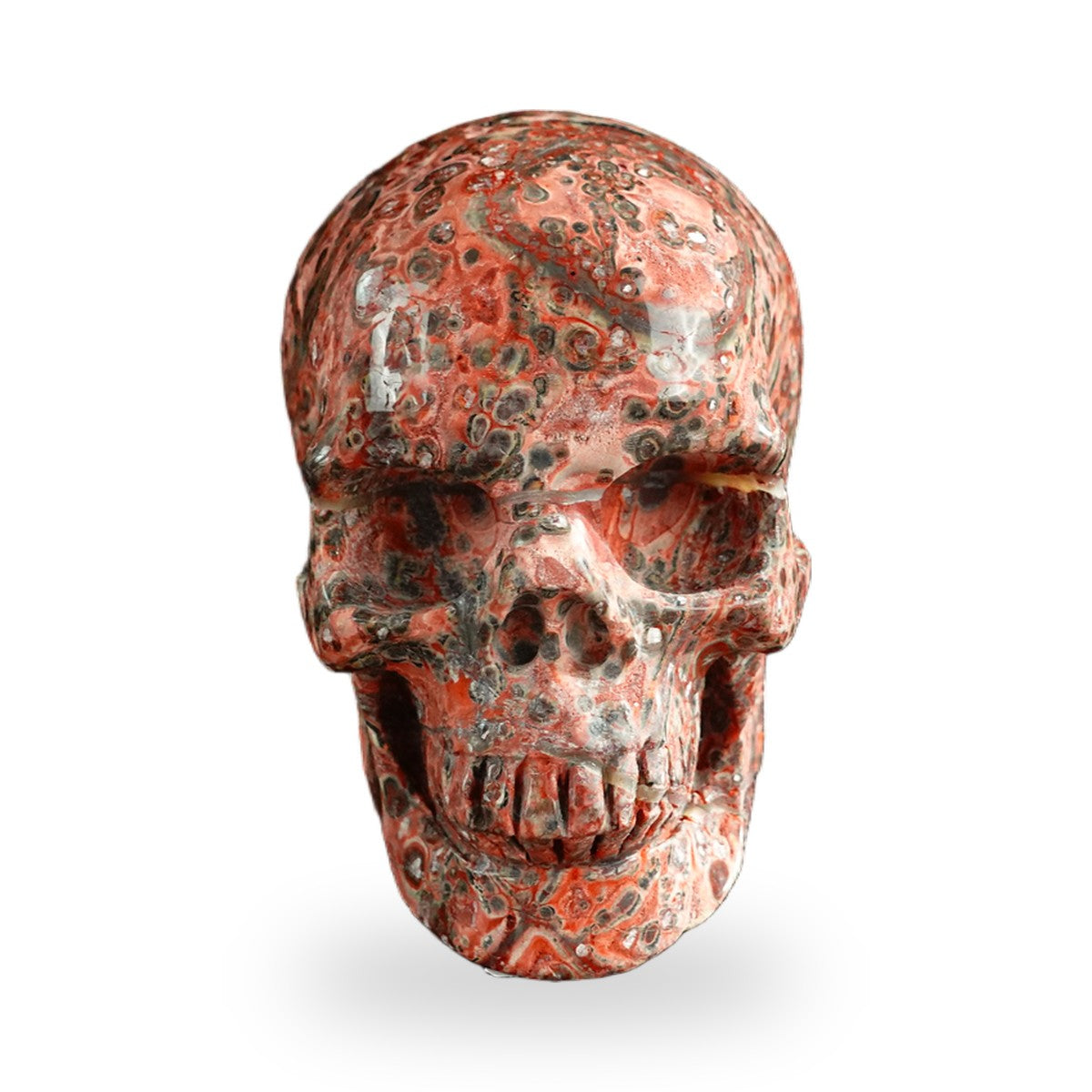 Red Leopard Skin Jasper crystal skull 3" SKH30LS15 photo 1
