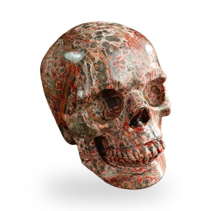 Red Leopard Skin Jasper crystal skull 3" SKH30LS18 photo 2