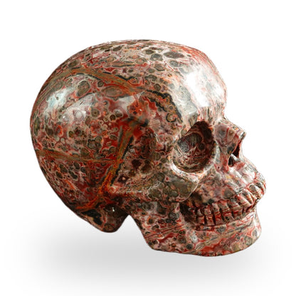Red Leopard Skin Jasper crystal skull 3" SKH30LS18 photo 4
