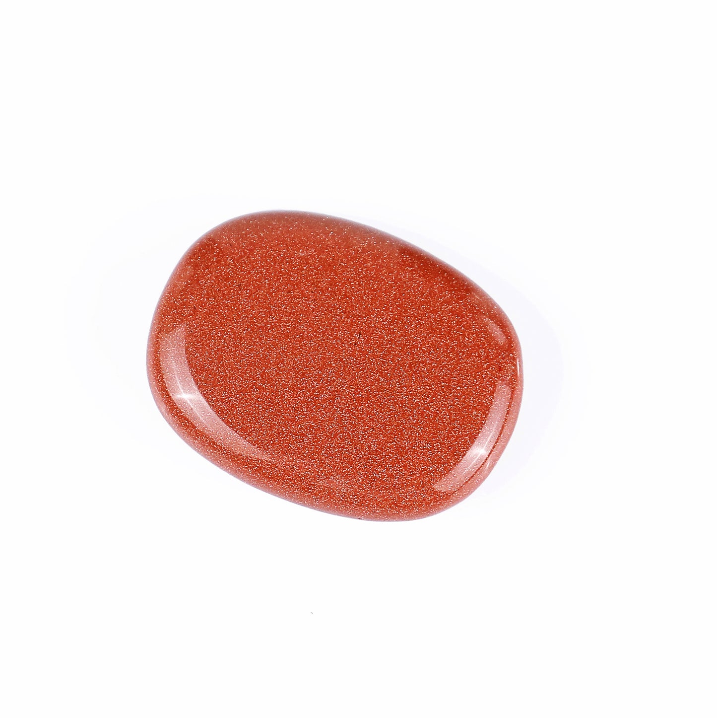 Natural Red Gold Stone Hand Carved Crystal Polished Palm Stone