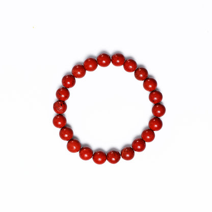 Natural Red Jasper Beads Bracelet,Healing Energy Bracelet,Handcrafted Gift