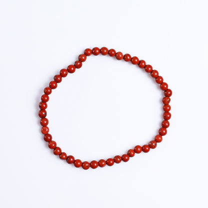 Natural Red Jasper Beads Bracelet,Healing Energy Bracelet,Handcrafted Gift