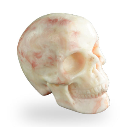 Rhodochrosite crystal skull 3" SKH30ZS01 view 3