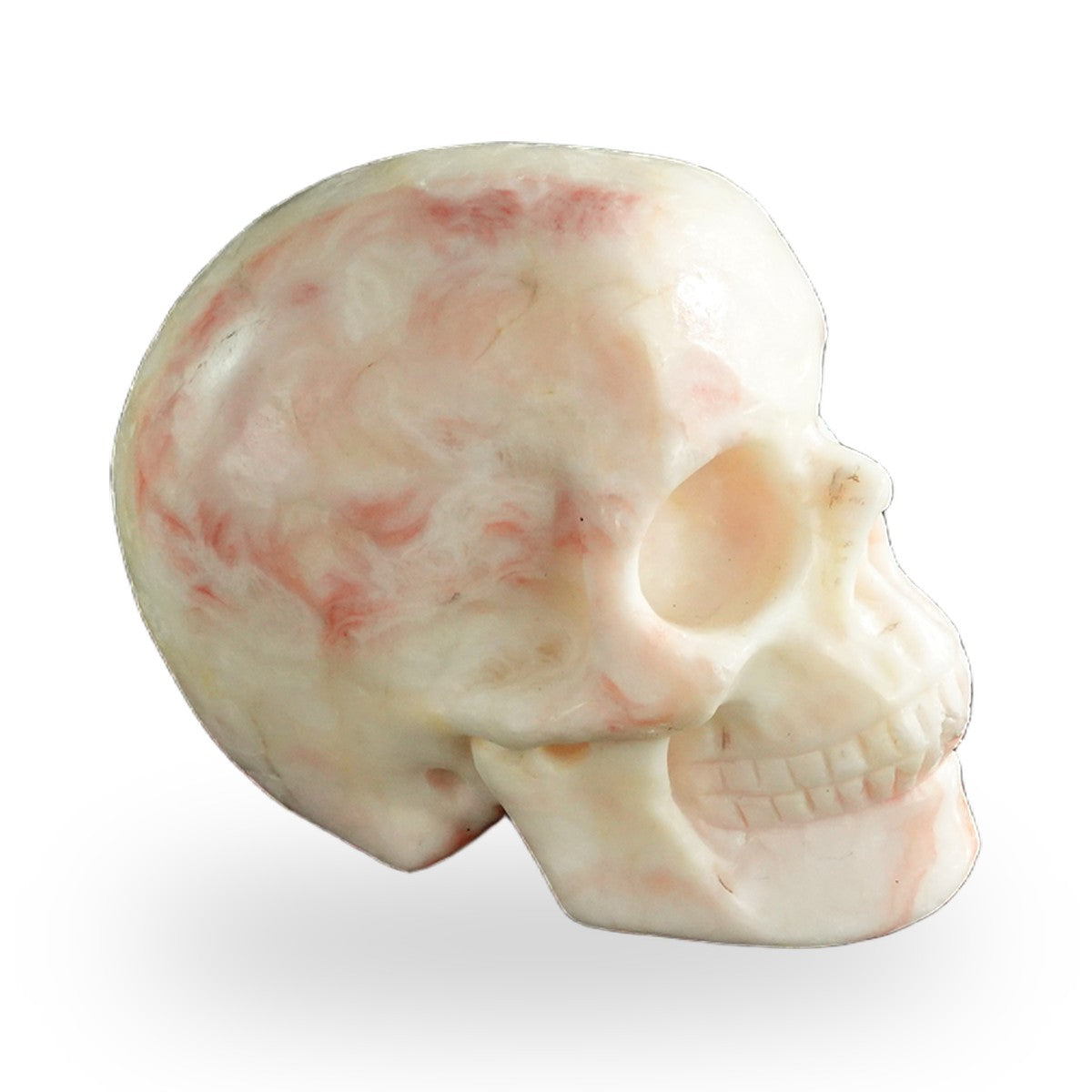 Rhodochrosite crystal skull 3" SKH30ZS01 view 4